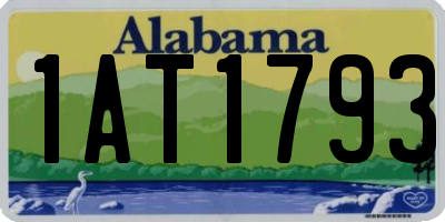 AL license plate 1AT1793