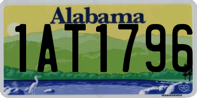 AL license plate 1AT1796