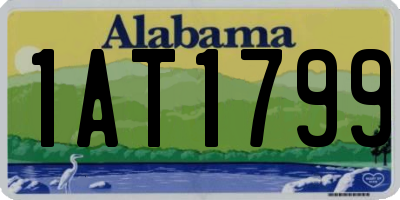 AL license plate 1AT1799