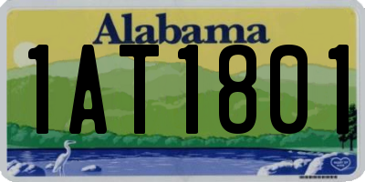 AL license plate 1AT1801