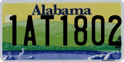 AL license plate 1AT1802
