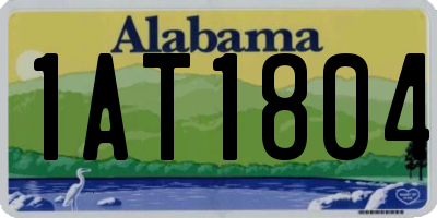 AL license plate 1AT1804
