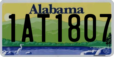 AL license plate 1AT1807