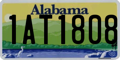 AL license plate 1AT1808