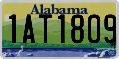 AL license plate 1AT1809