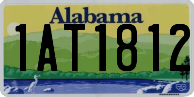 AL license plate 1AT1812
