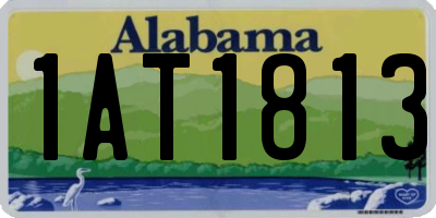 AL license plate 1AT1813