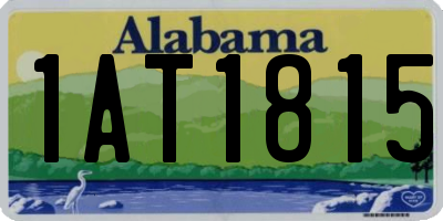 AL license plate 1AT1815