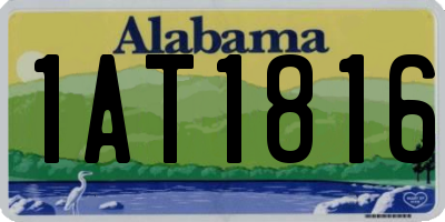 AL license plate 1AT1816