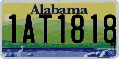 AL license plate 1AT1818