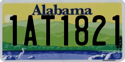AL license plate 1AT1821