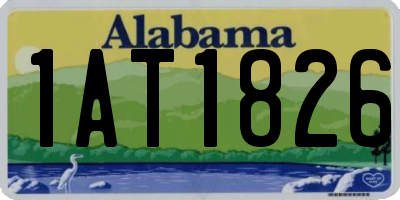 AL license plate 1AT1826