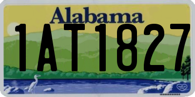 AL license plate 1AT1827