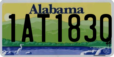 AL license plate 1AT1830