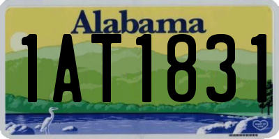 AL license plate 1AT1831