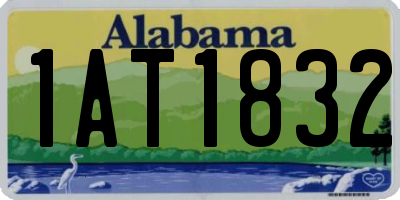AL license plate 1AT1832
