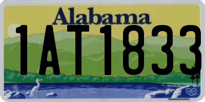 AL license plate 1AT1833