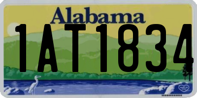 AL license plate 1AT1834
