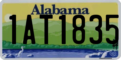 AL license plate 1AT1835