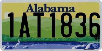 AL license plate 1AT1836