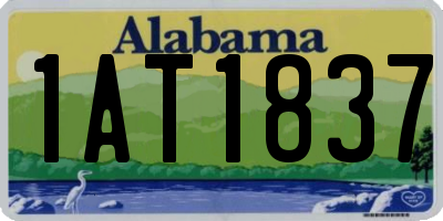 AL license plate 1AT1837