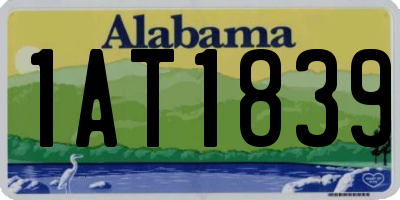 AL license plate 1AT1839