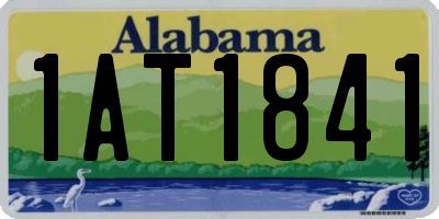 AL license plate 1AT1841