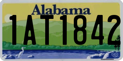 AL license plate 1AT1842