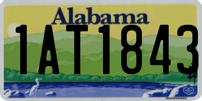 AL license plate 1AT1843