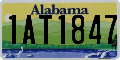 AL license plate 1AT1847