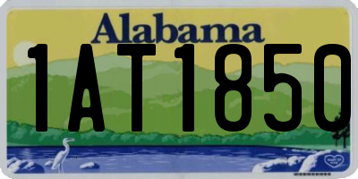 AL license plate 1AT1850