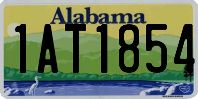 AL license plate 1AT1854