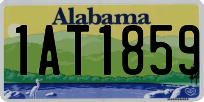 AL license plate 1AT1859