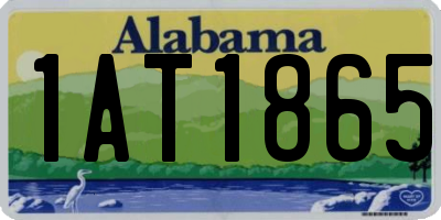 AL license plate 1AT1865