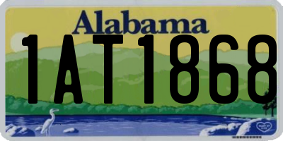 AL license plate 1AT1868