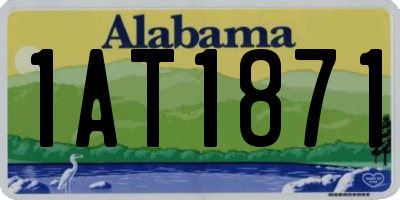 AL license plate 1AT1871