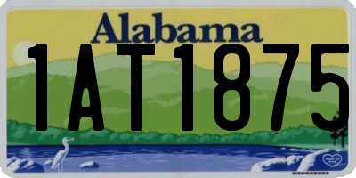 AL license plate 1AT1875