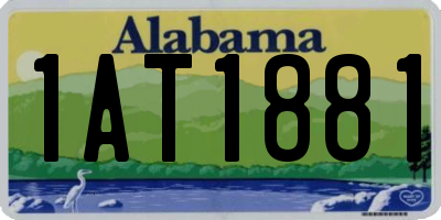 AL license plate 1AT1881