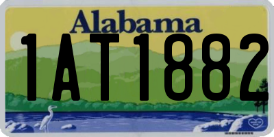 AL license plate 1AT1882