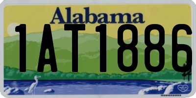 AL license plate 1AT1886