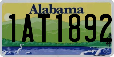 AL license plate 1AT1892