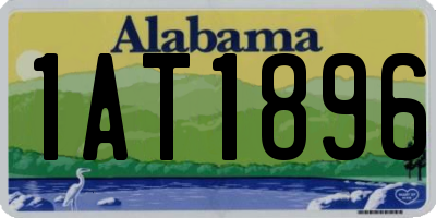 AL license plate 1AT1896