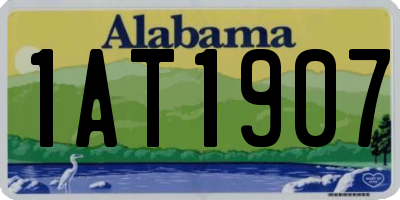 AL license plate 1AT1907