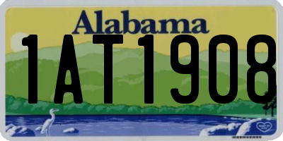 AL license plate 1AT1908