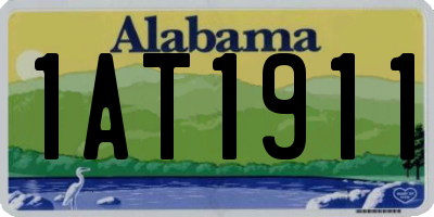 AL license plate 1AT1911