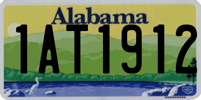 AL license plate 1AT1912