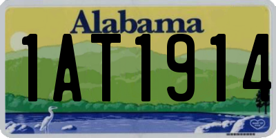 AL license plate 1AT1914