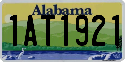AL license plate 1AT1921