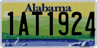 AL license plate 1AT1924