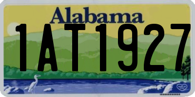 AL license plate 1AT1927
